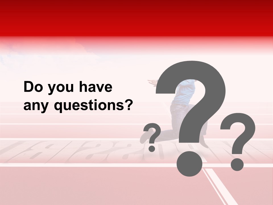 Illustration White Red PowerPoint Template