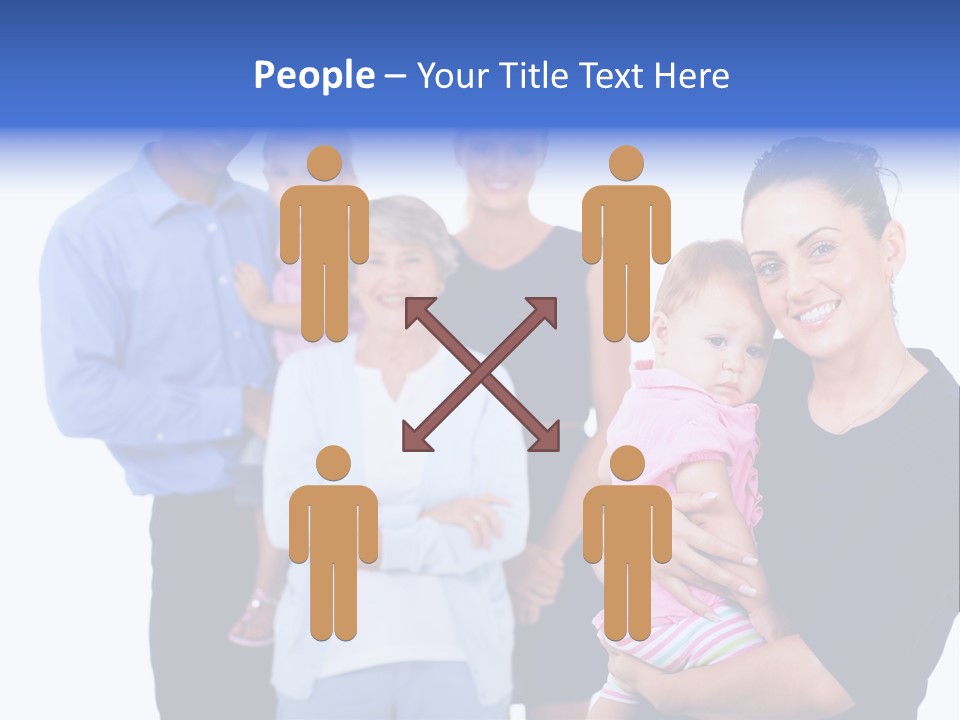 Holding Male Isolated PowerPoint Template