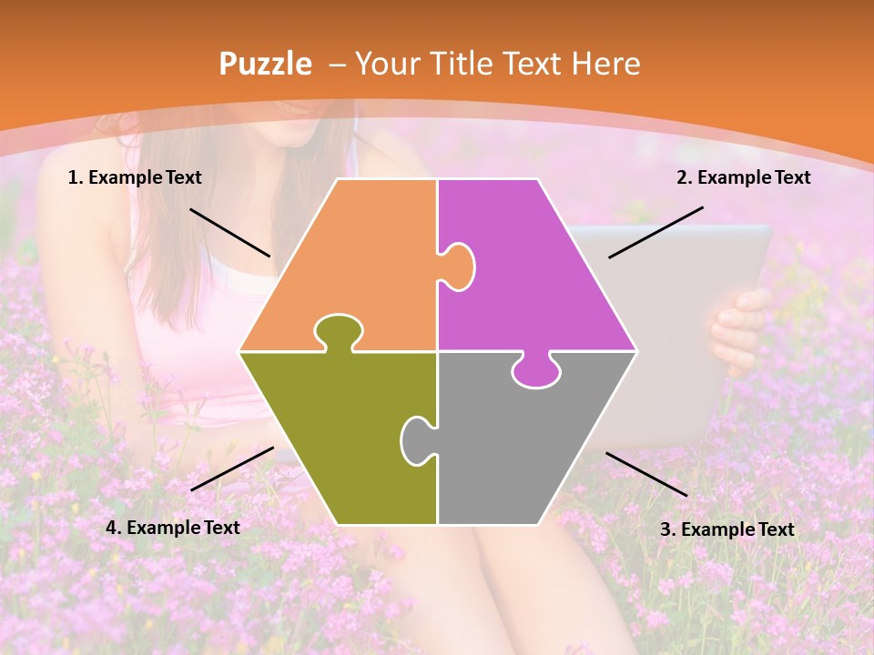 Field Girl Summer PowerPoint Template