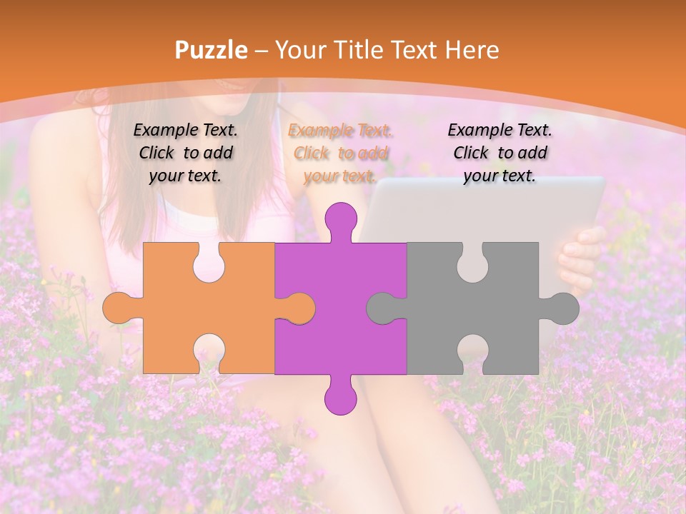 Field Girl Summer PowerPoint Template