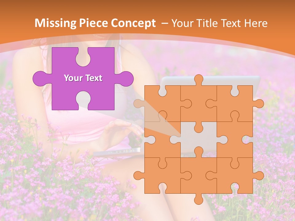 Field Girl Summer PowerPoint Template