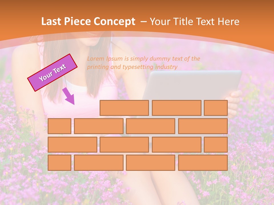 Field Girl Summer PowerPoint Template