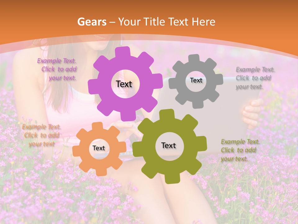 Field Girl Summer PowerPoint Template