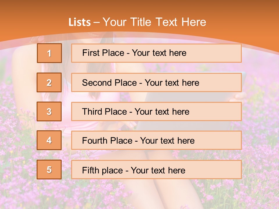Field Girl Summer PowerPoint Template