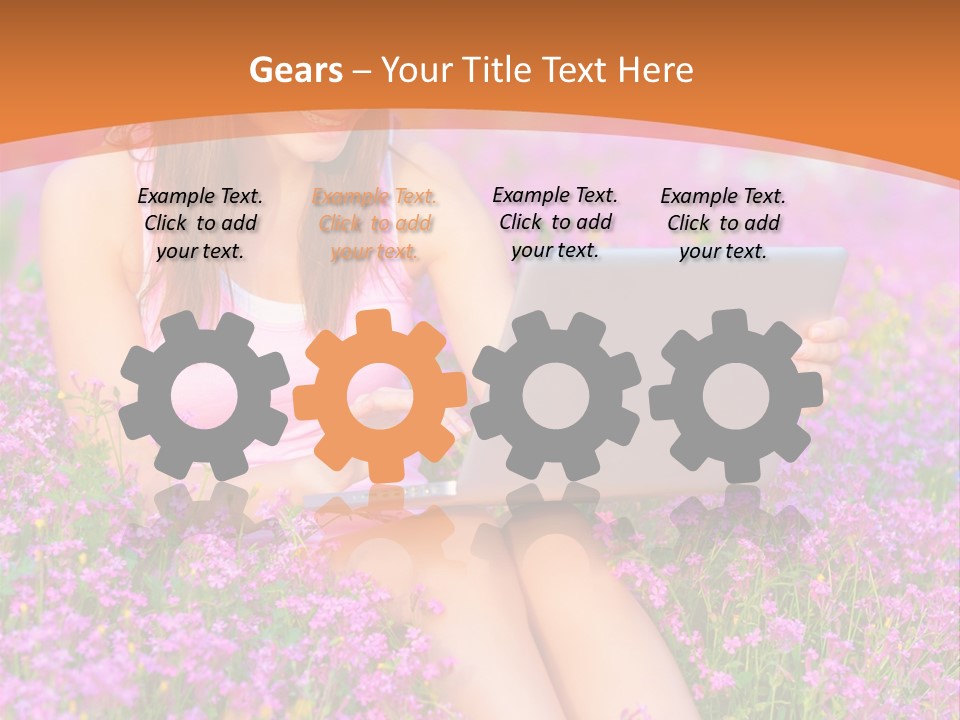 Field Girl Summer PowerPoint Template