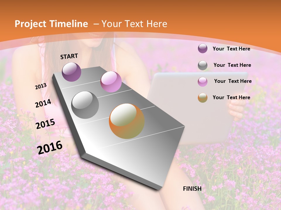 Field Girl Summer PowerPoint Template