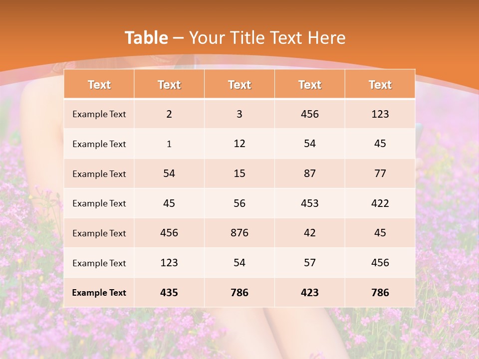 Field Girl Summer PowerPoint Template