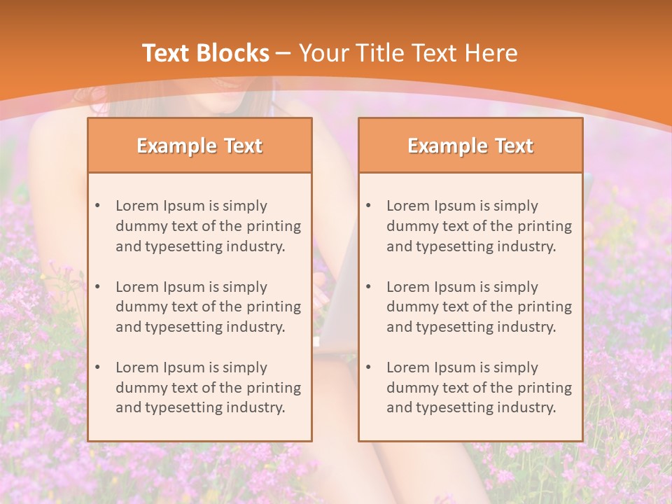 Field Girl Summer PowerPoint Template