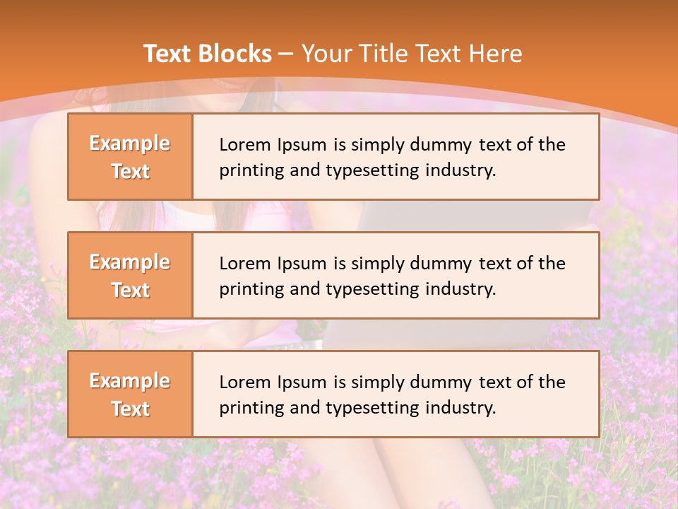 Field Girl Summer PowerPoint Template