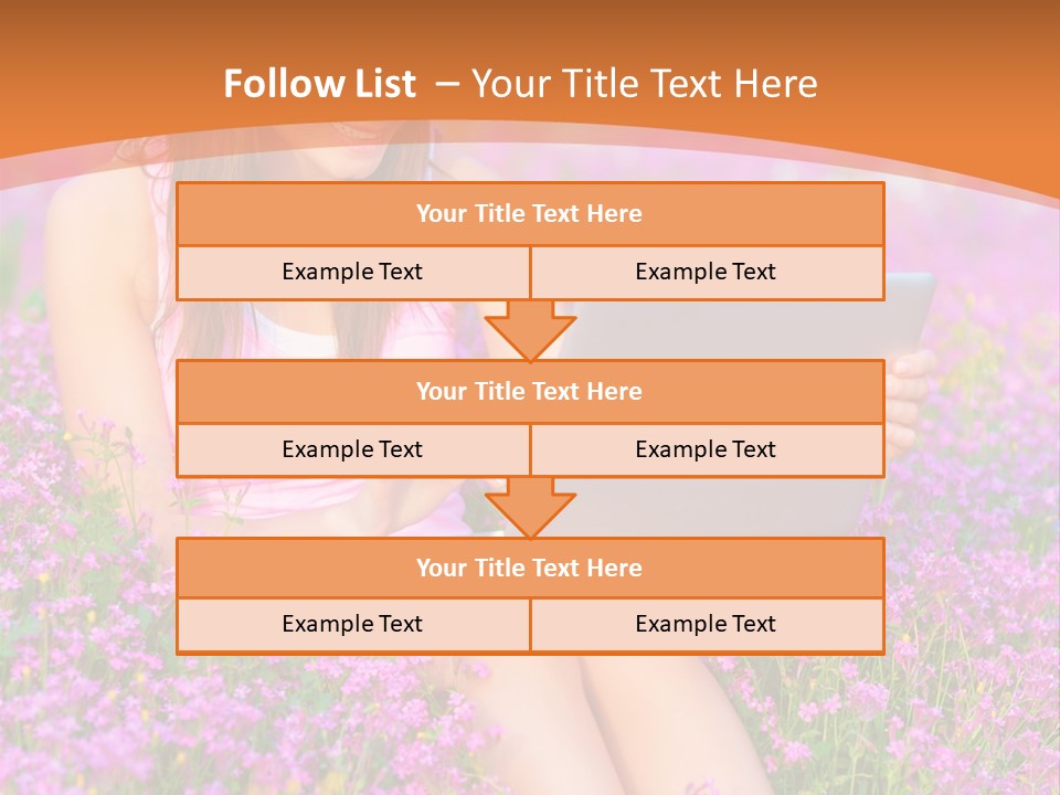 Field Girl Summer PowerPoint Template