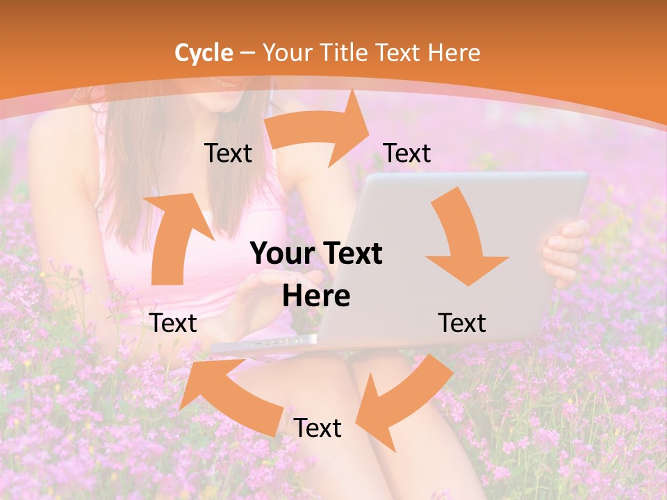 Field Girl Summer PowerPoint Template