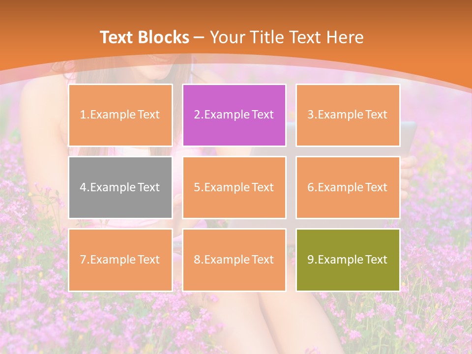 Field Girl Summer PowerPoint Template