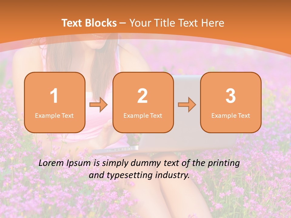 Field Girl Summer PowerPoint Template