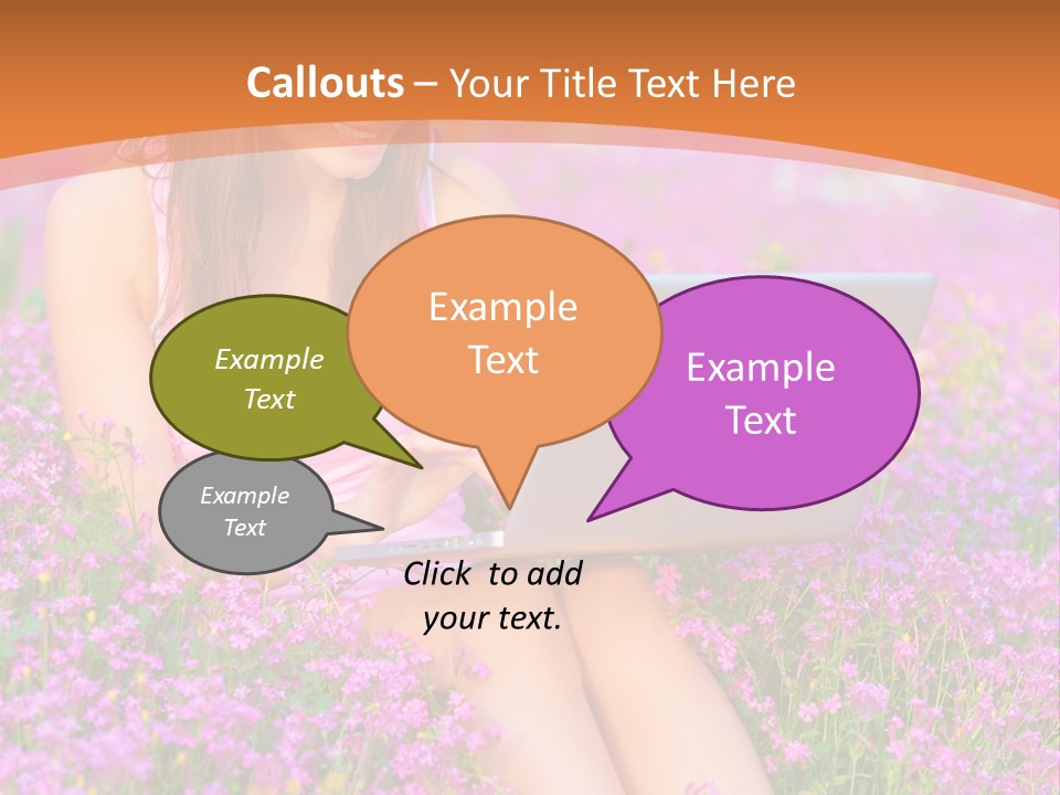 Field Girl Summer PowerPoint Template