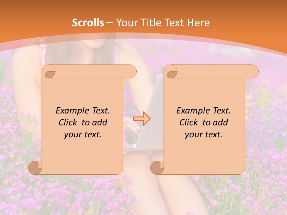 Field Girl Summer PowerPoint Template