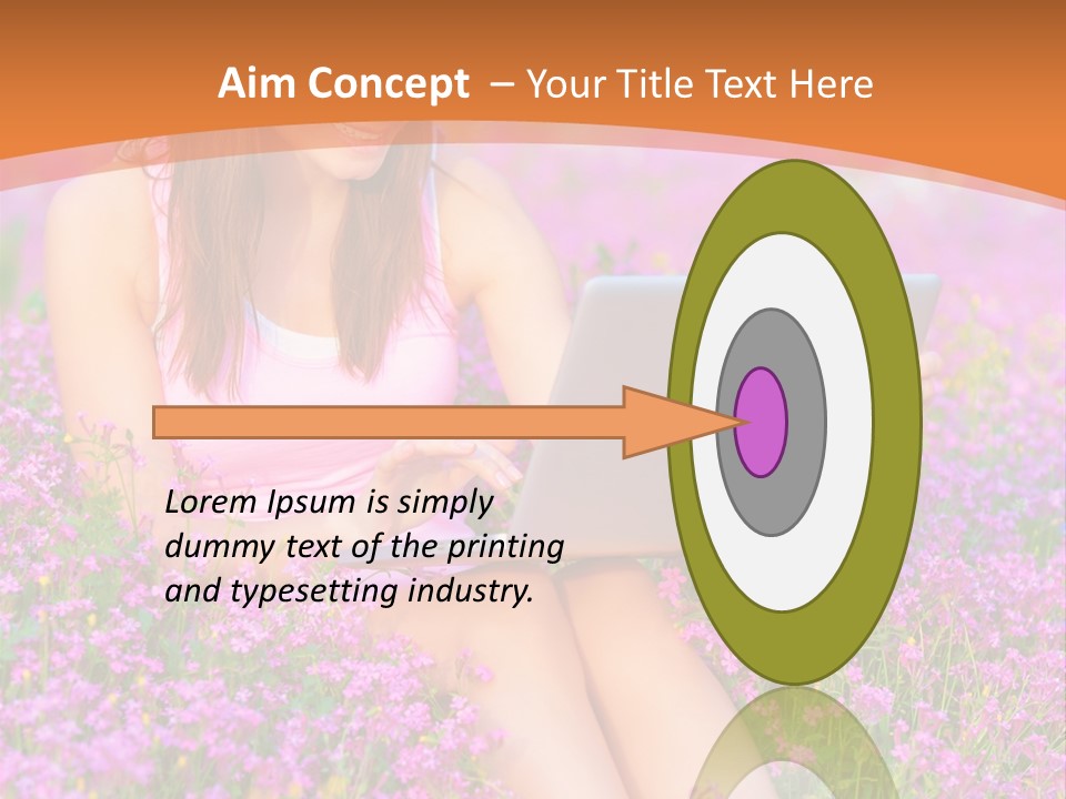 Field Girl Summer PowerPoint Template