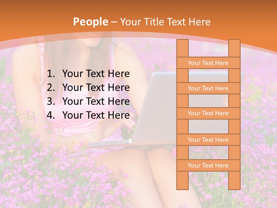 Field Girl Summer PowerPoint Template