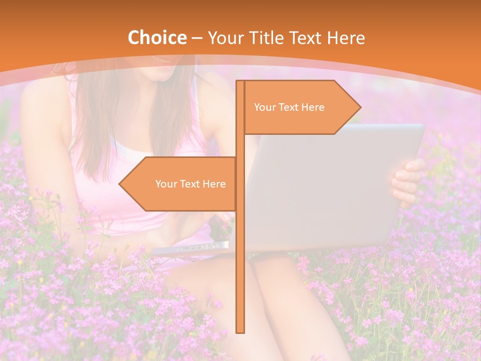 Field Girl Summer PowerPoint Template