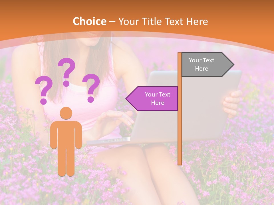 Field Girl Summer PowerPoint Template