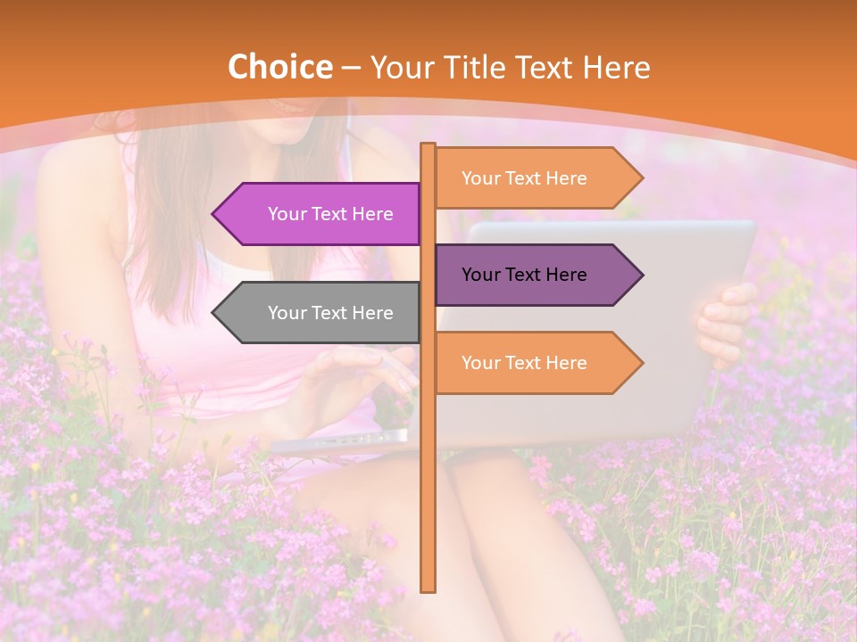 Field Girl Summer PowerPoint Template