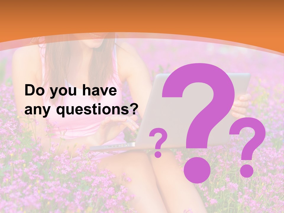 Field Girl Summer PowerPoint Template