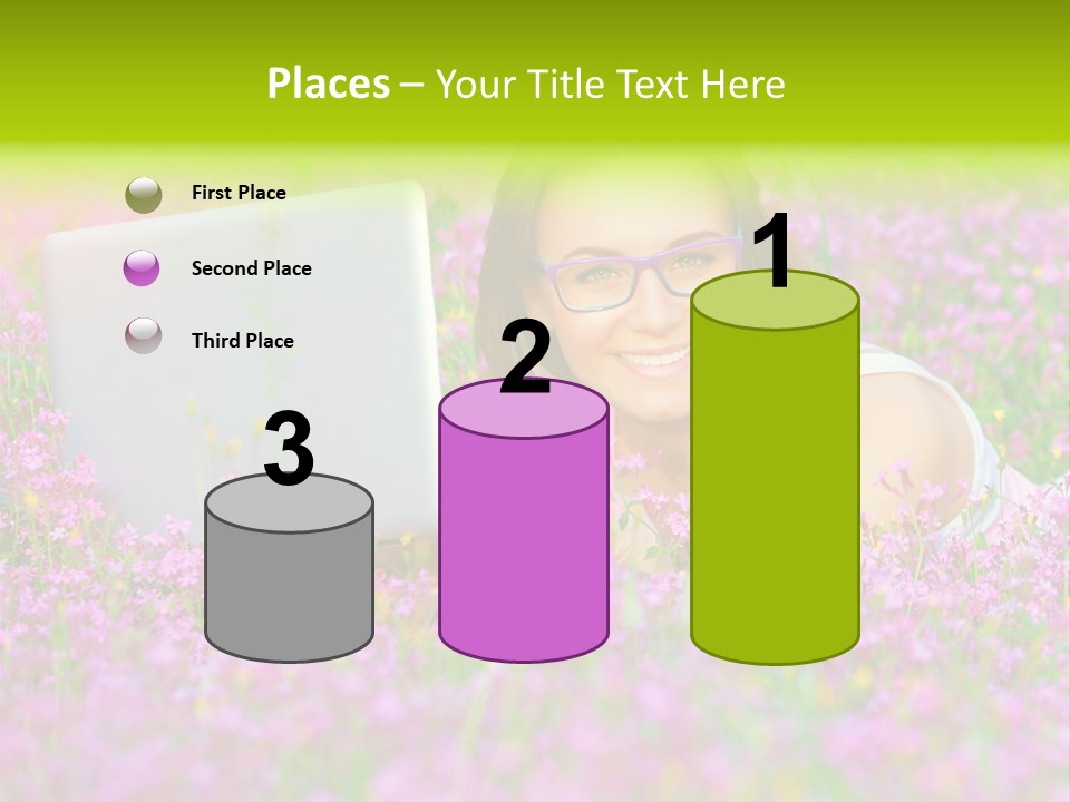 Glasses Attractive Notebook PowerPoint Template