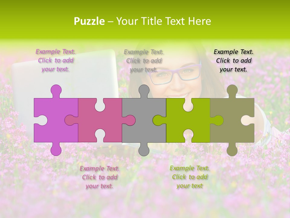 Glasses Attractive Notebook PowerPoint Template