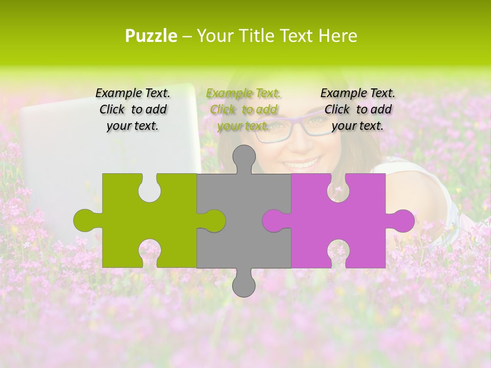 Glasses Attractive Notebook PowerPoint Template