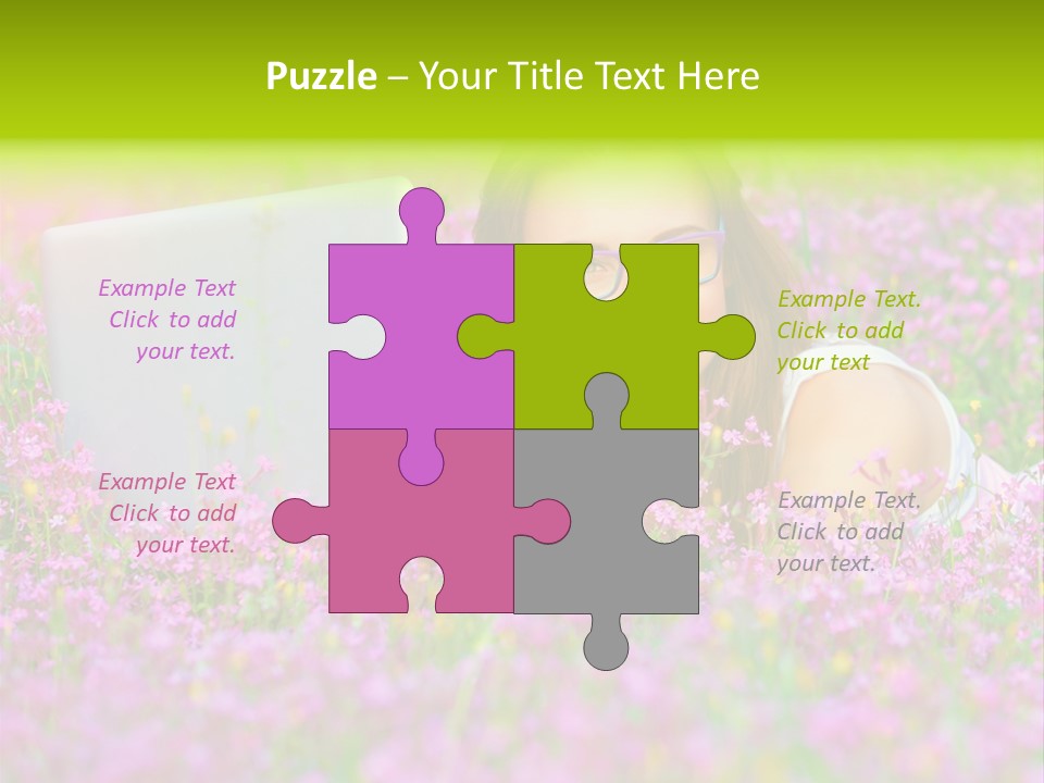 Glasses Attractive Notebook PowerPoint Template