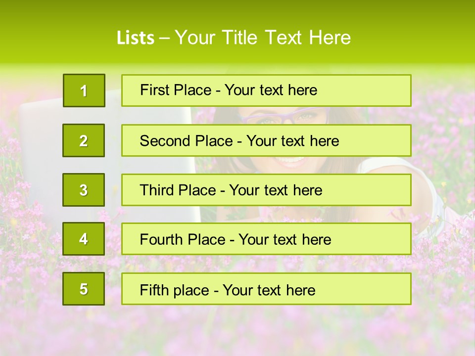 Glasses Attractive Notebook PowerPoint Template