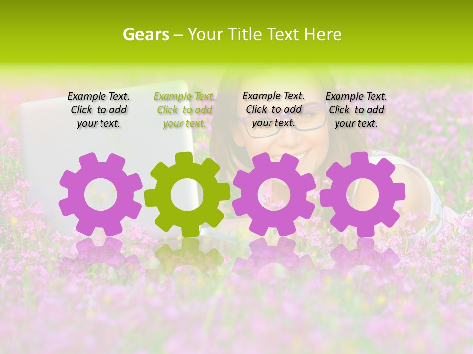 Glasses Attractive Notebook PowerPoint Template