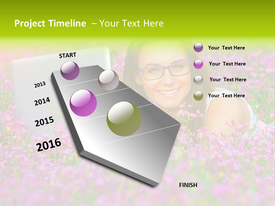 Glasses Attractive Notebook PowerPoint Template