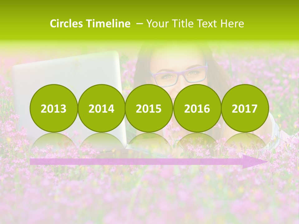 Glasses Attractive Notebook PowerPoint Template