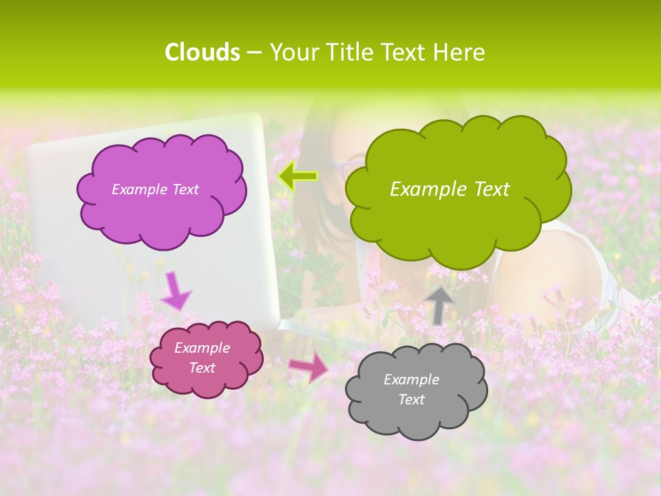 Glasses Attractive Notebook PowerPoint Template