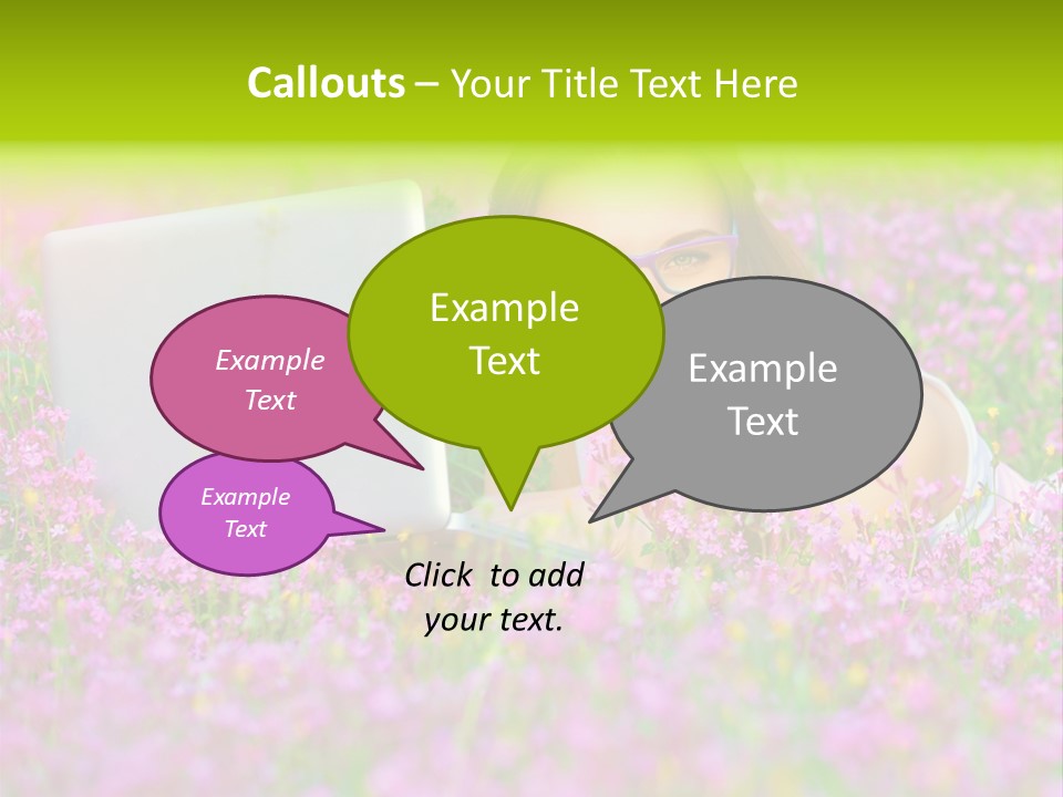 Glasses Attractive Notebook PowerPoint Template