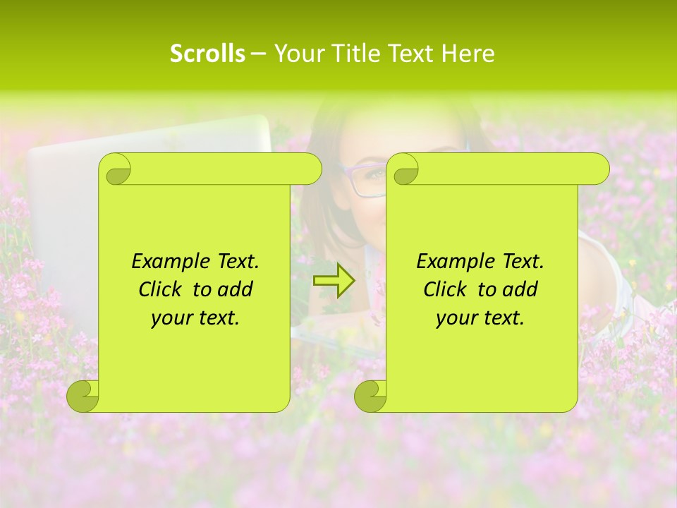 Glasses Attractive Notebook PowerPoint Template