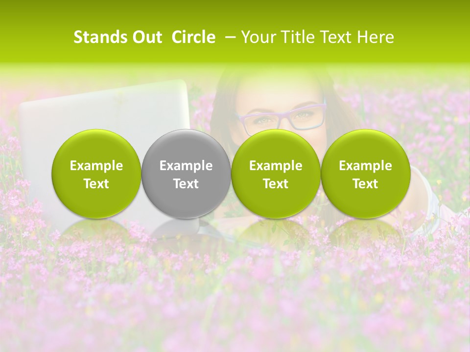 Glasses Attractive Notebook PowerPoint Template