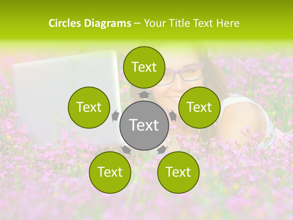 Glasses Attractive Notebook PowerPoint Template