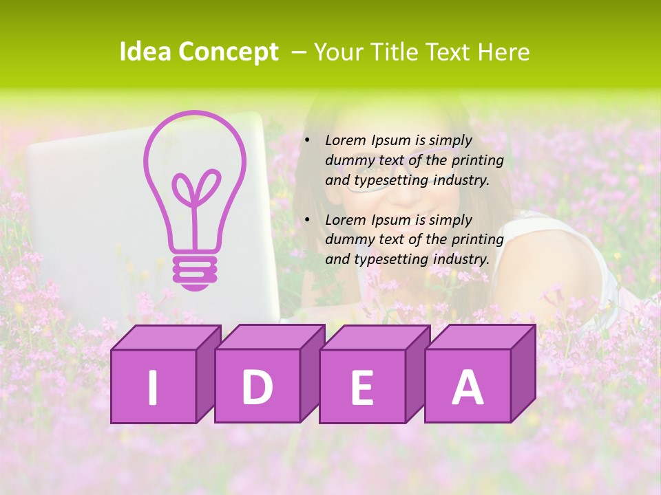 Glasses Attractive Notebook PowerPoint Template