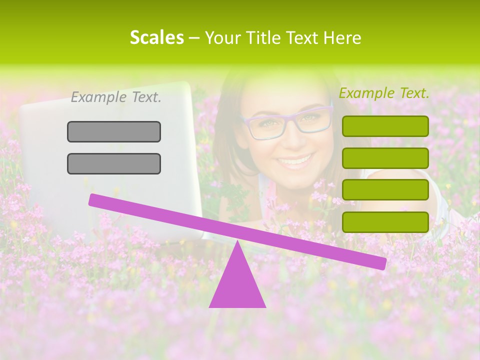 Glasses Attractive Notebook PowerPoint Template