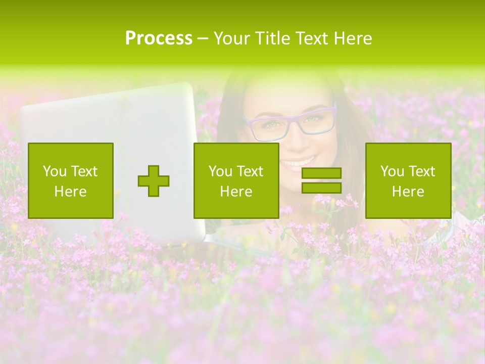 Glasses Attractive Notebook PowerPoint Template