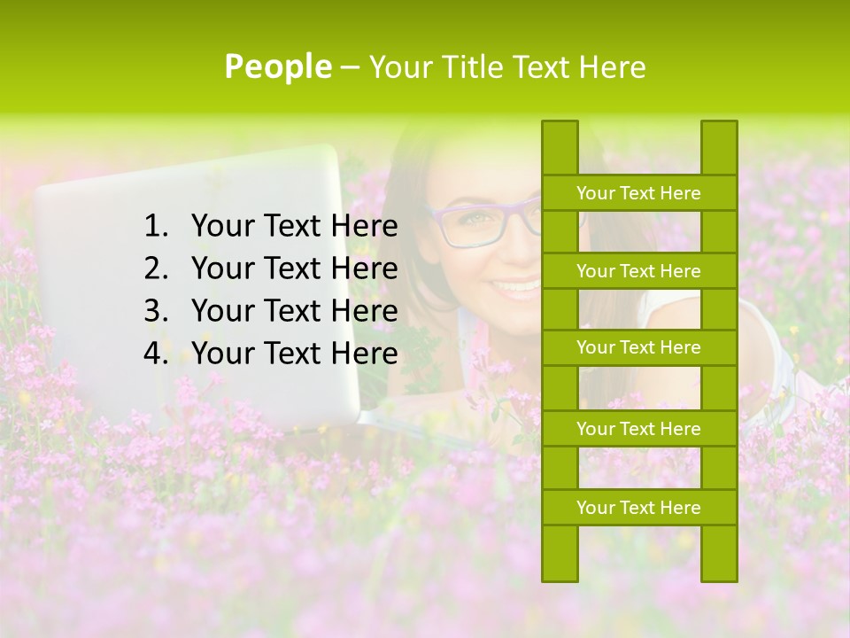 Glasses Attractive Notebook PowerPoint Template
