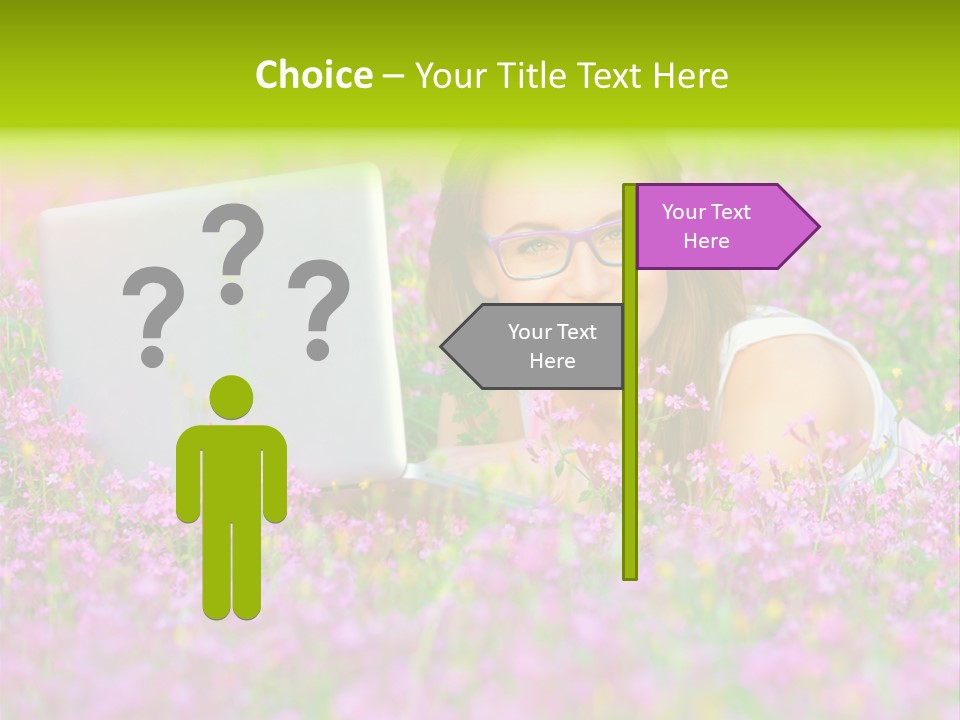 Glasses Attractive Notebook PowerPoint Template