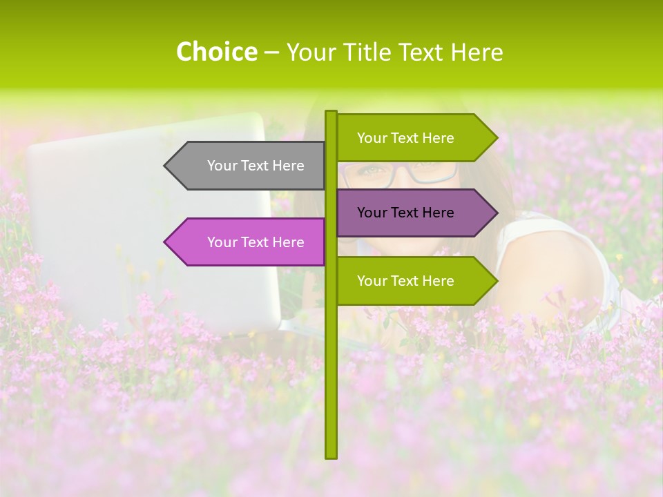 Glasses Attractive Notebook PowerPoint Template
