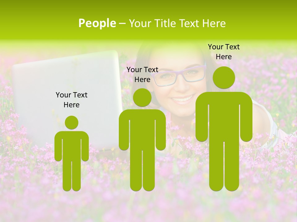 Glasses Attractive Notebook PowerPoint Template