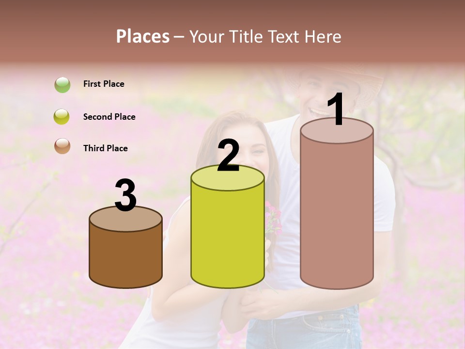 Person Purple Tree PowerPoint Template