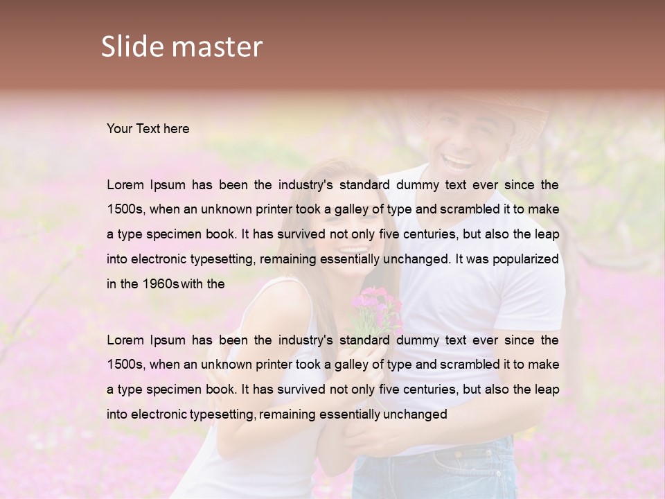 Person Purple Tree PowerPoint Template