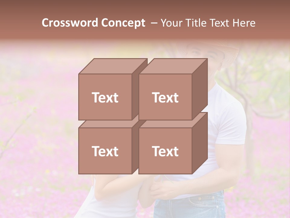 Person Purple Tree PowerPoint Template