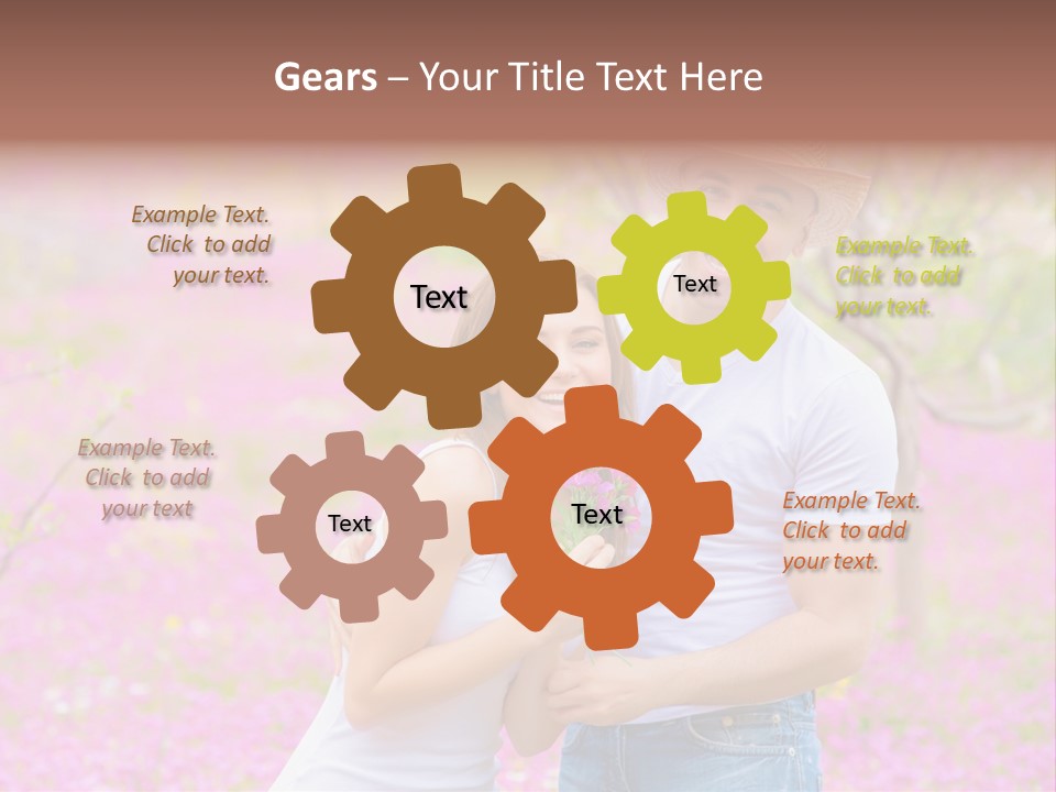 Person Purple Tree PowerPoint Template