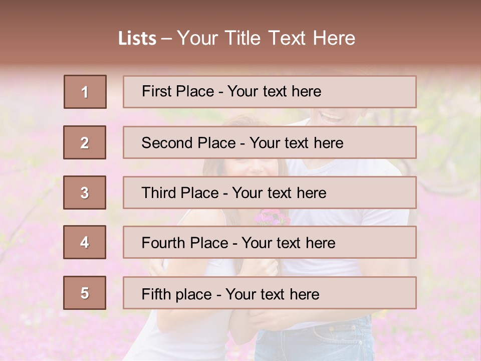 Person Purple Tree PowerPoint Template